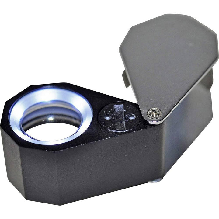 RONA 450777 Steinlupe mit LED-Beleuchtung Vergroesserungsfaktor: 10 x Linsengroesse: (Ø)