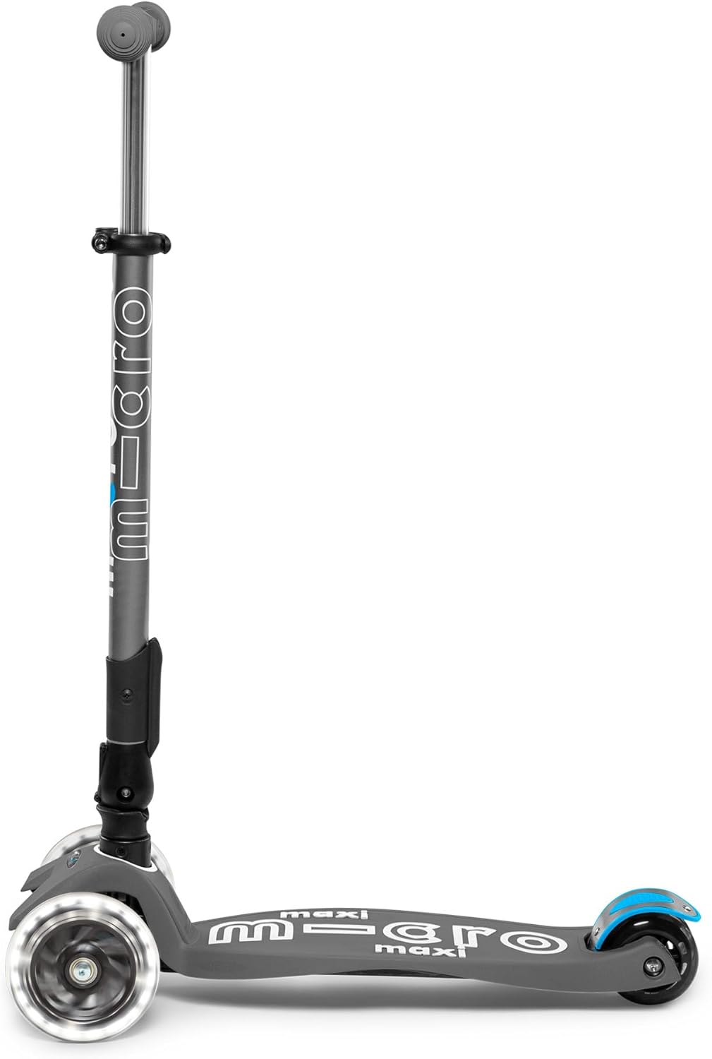 Micro Kickboard Maxi Deluxe Scooter, faltbar, LED, 3 Räder, Lean-to-Steer, Schweizer Design, mit bew