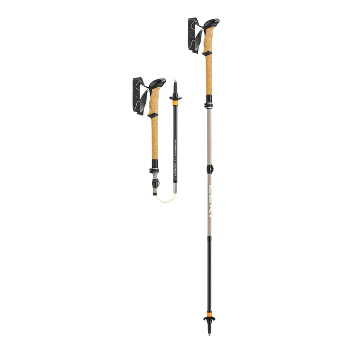 LEKI Makalu FX Carbon AS pale clay light-white-black 100 - 120 cm, pale clay light-white-black 100 -