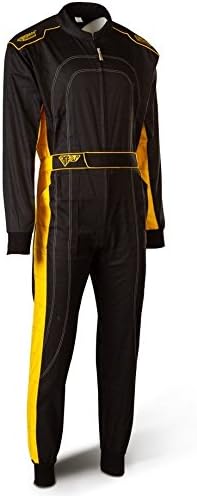 Speed Kartoverall Schwarz/gelb - Denver HS-2 Modell 2018 Racewear (XL)