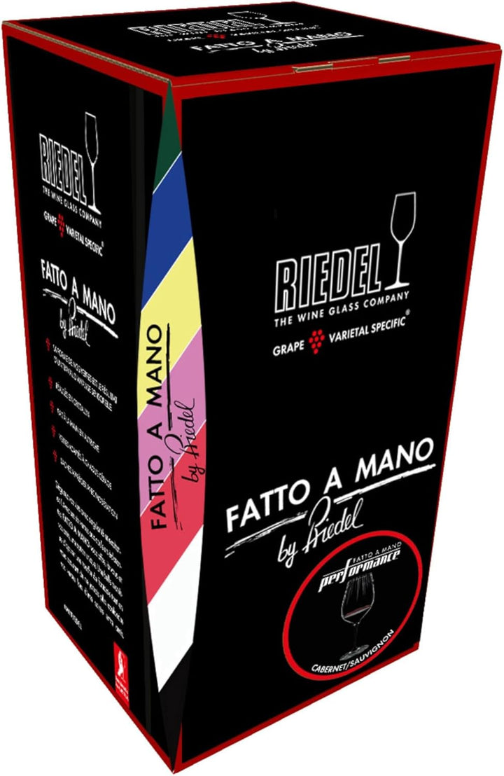 Riedel 4884/0 D Fatto A Mano Performance Cabernet Weinglas, 822 ml, transparent Cabernet – schwarzer