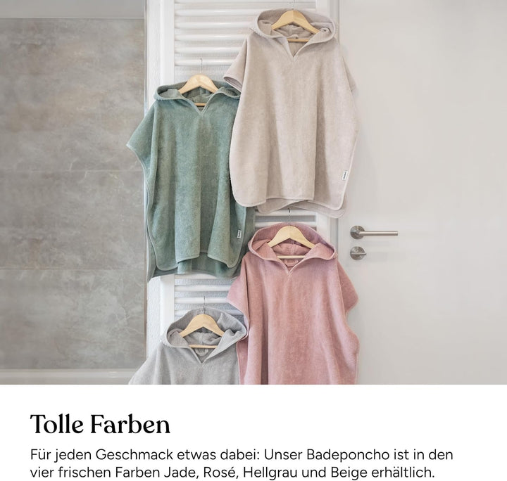 Ehrenkind® Bio-Baumwoll Badeponcho Kinder 1-5 Jahre | OEKO TEX | Sanft, Saugstark & Kuschelig | Bade