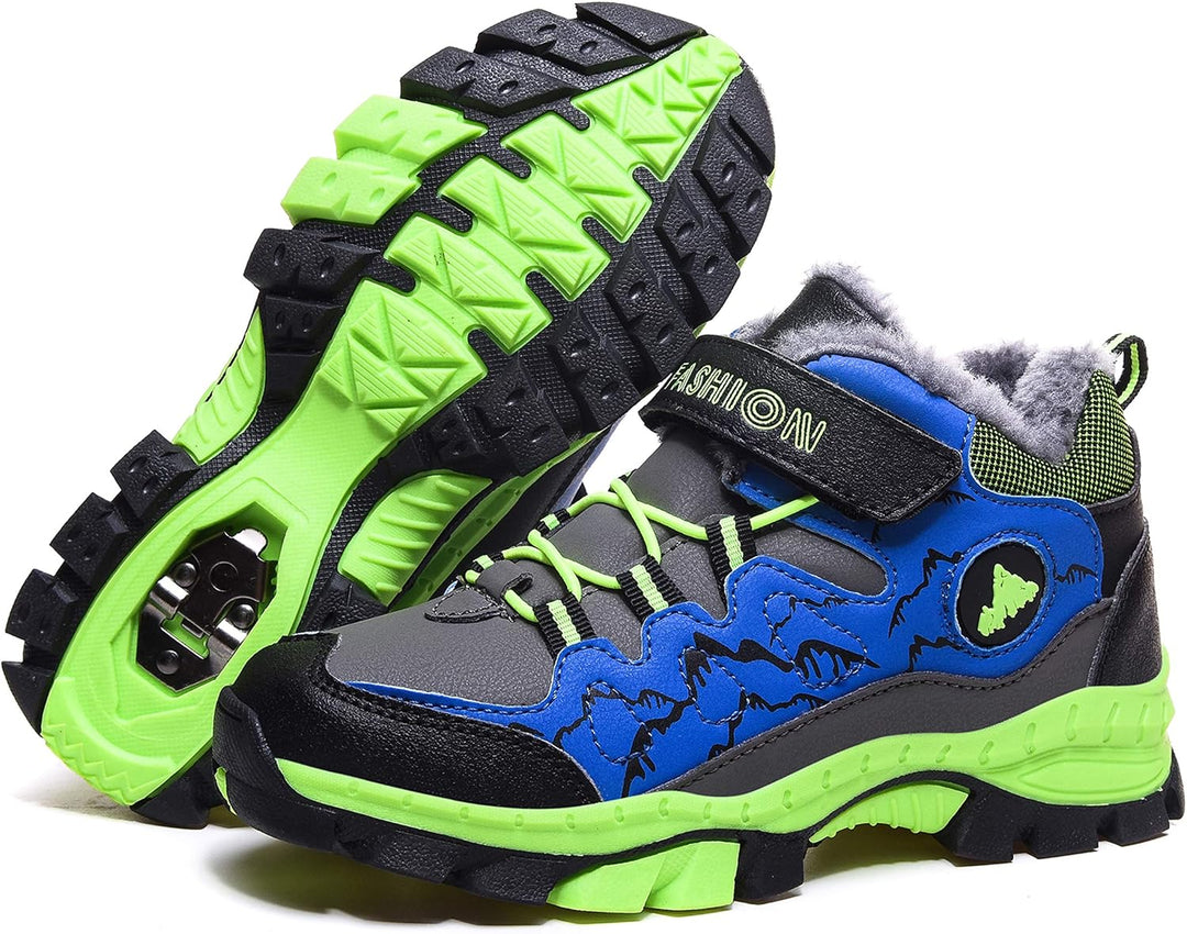 ZYLDK Kinder Winterschuhe Warm Gefütterte Winterboots Jungen Mädchen Trekkingschuhe Schneestiefel Ba