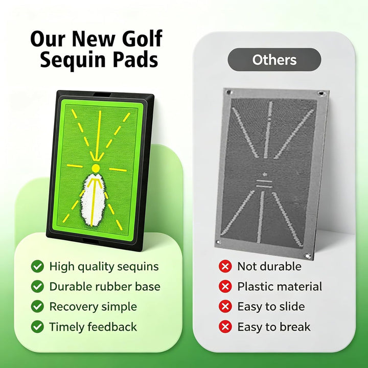 Golf Trainingsmatte, Golf zubehör, Golf-Schwungmatte mit Rutschfester Gummibasis für präzisen Ballko