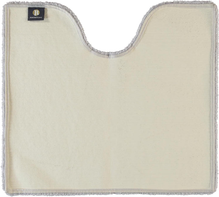Rhomtuft Badteppiche Square perlgrau - 11 Toilettenvorlage mit Ausschnitt 55x60 cm, Toilettenvorlage