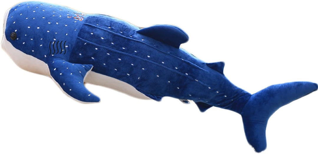 Kreative Walhai Kissen Plüsch Puppe Nickerchen Kissen 100cm Blau, 100cm Blau