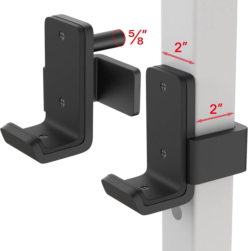 SELEWARE J-Haken aus massivem Stahl für 5,1 x 5,1 cm Rohr-Power-Käfig mit 5/8 Zoll Loch Squat Rack B