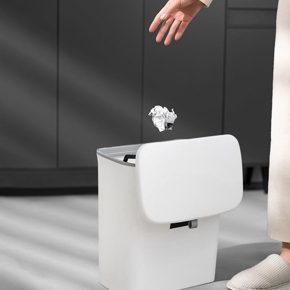 Komposteimer für Küche – 9 l Mülleimer für Theke oder unter der Spüle, kleiner Abfalleimer zum Aufhä