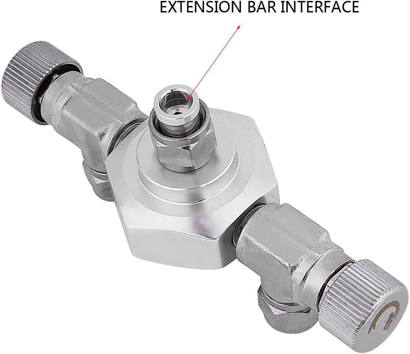 Pssopp Aquarium CO2 Splitter Verteiler 2 Wege 3 Wege CO2 Verteiler Regler Rückschlag Ventil Aluminiu