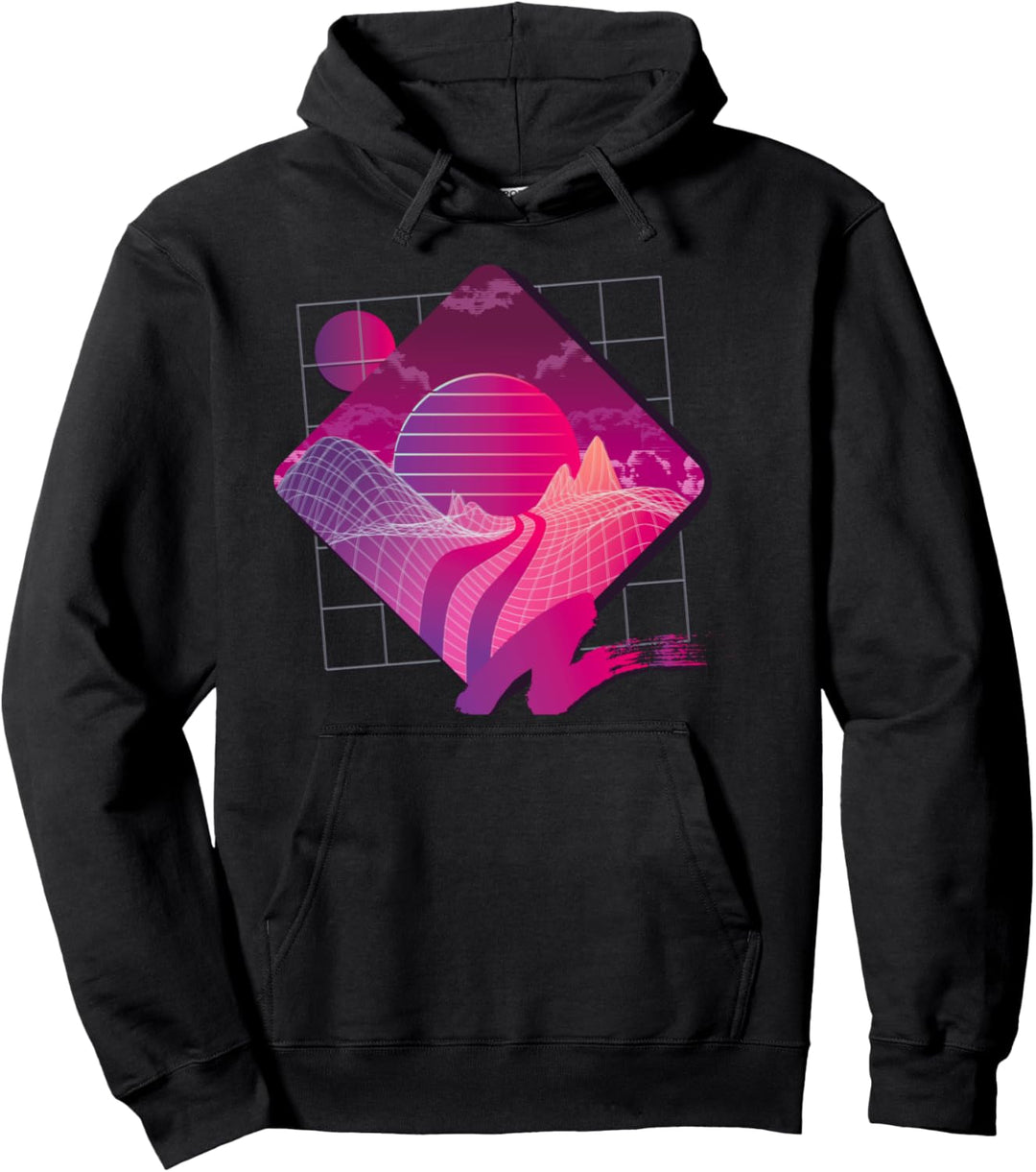 Retro 80er 90er Jahre Vaporwave Outrun Synthwave Pullover Hoodie