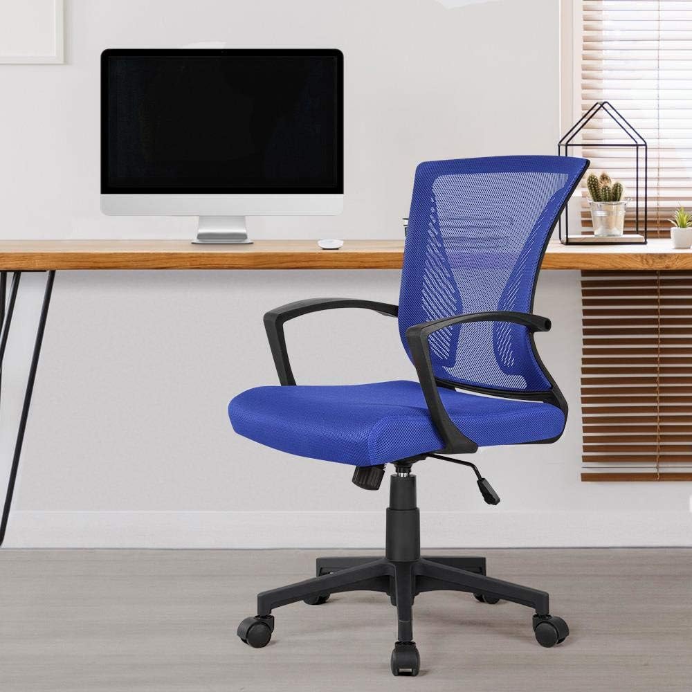 Yaheetech Bürostuhl Schreibtischstuhl ergonomischer Drehstuhl Chefsessel höhenverstellbar Sportsitz