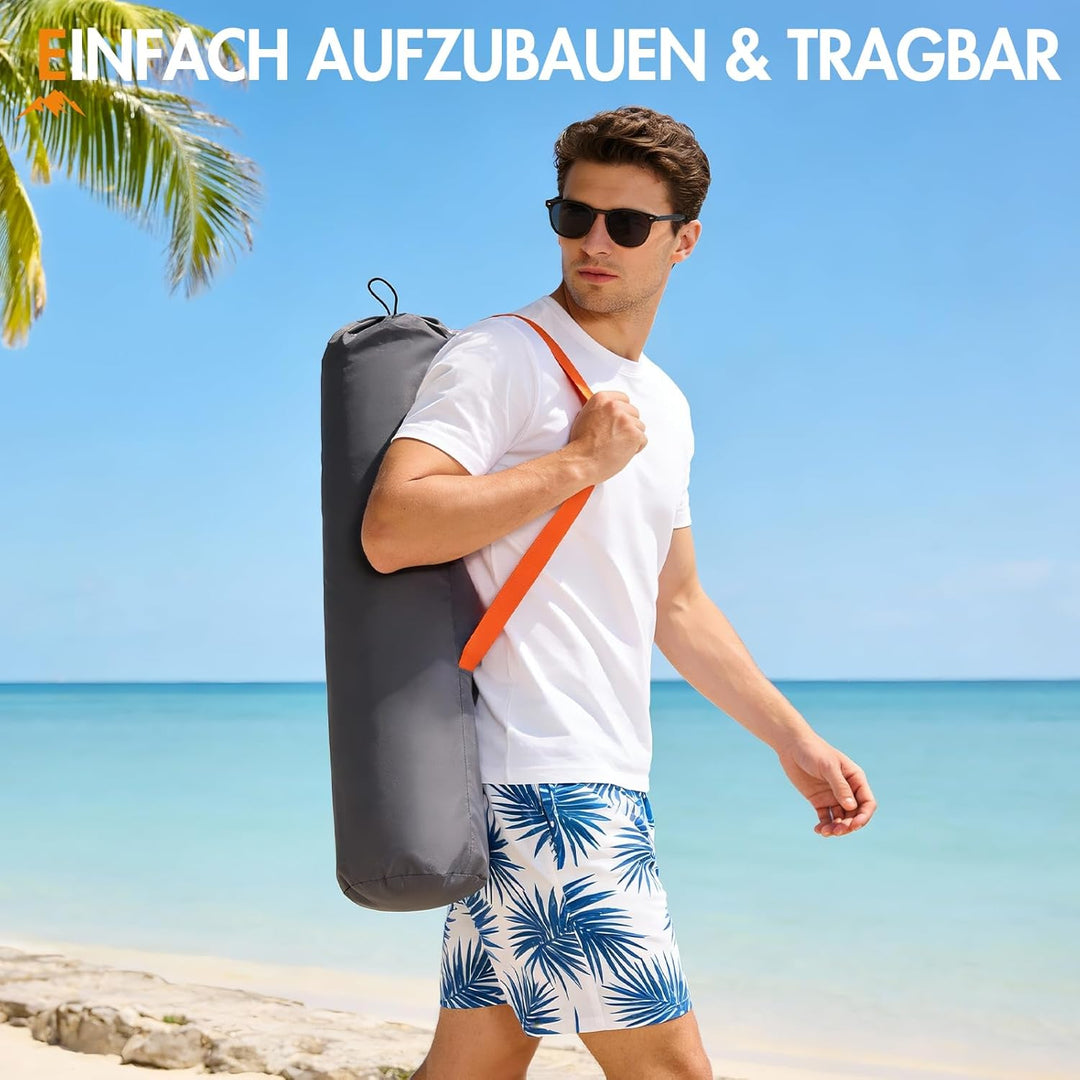 Portal Strandstuhl klappbar leicht Campingstuhl faltbar niedrig atmungsaktives Gewebe Faltstuhl trag