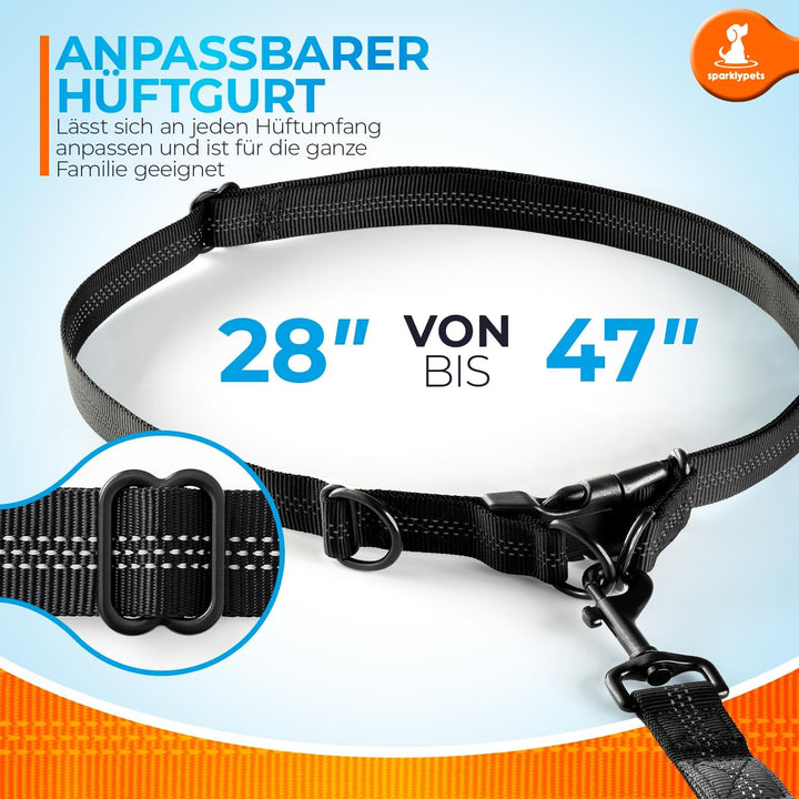Joggingleine für Hunde zum Laufen, Joggen, Wandern | 2 in 1 Joggingleine und Normale Hundeleine für