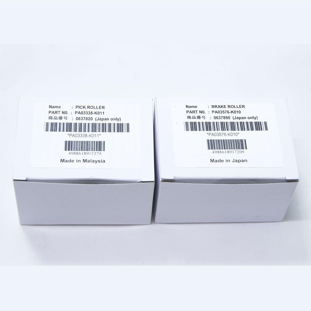 Yanzeo PA03338-K011 PA03576-K010 Scannerauswahl Roller (Packung mit 3) - für fi-5750C, 6670, 6670A,