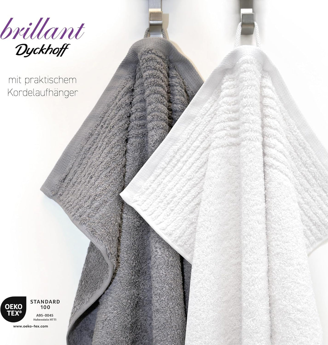 Dyckhoff 0410996120 Handtuchset "Brillant", 2 Badetücher / Duschtücher 70 x 140 cm und 4 Handtücher