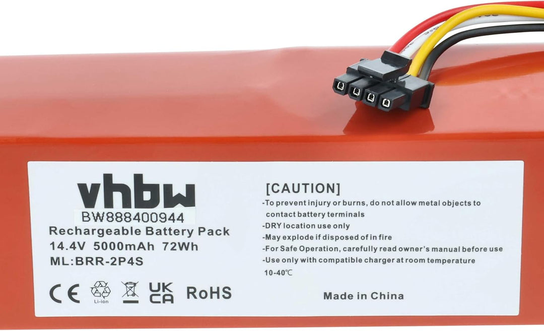 vhbw Akku kompatibel mit Xiaomi Roborock Q8 Max+ Q8MP02-00, Q8 Max+, Q8 Max Saugroboter (5000 mAh, 1