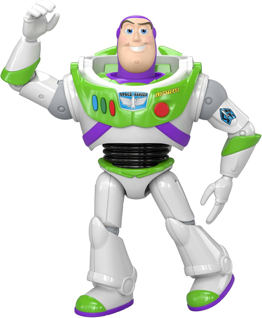 Mattel Disney Pixar Toy Story 5 Buzz Lightyear-Actionfigur, ca. 18 cm grosser Space Ranger, 10 Beweg