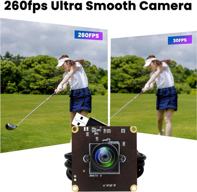 ELP USB Kamera Hohe Bildrate 720P 100fps/ 480P 260fps 2MP 1080P Webcam Keine Verzerrung 60 Grad Obje