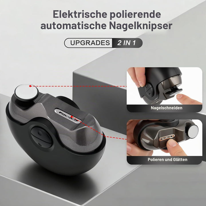 Elektrischer Nagelknipser für Senioren – 2025 Neu Nagelfräser mit LED, 3 Geschwindigkeitsstufen, Ult