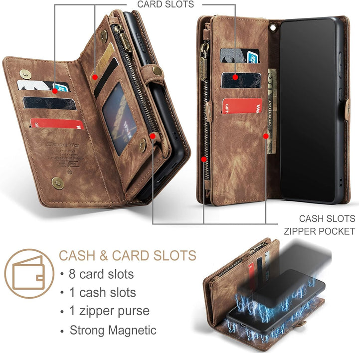 UFinetech Samsung A33 Hülle, Flip Leder TPU Stossfest Kartenfach Tasche Samsung Galaxy A33 5G Handyh