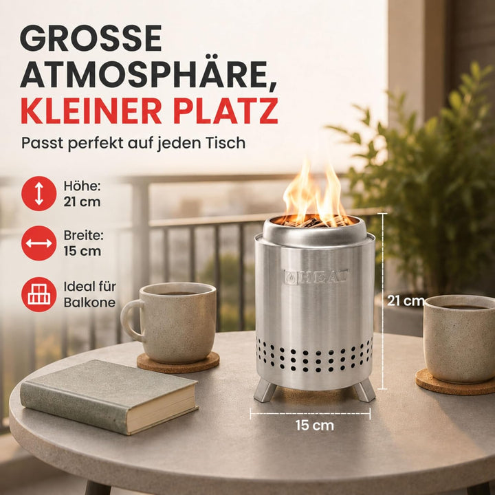 Heat Rokfri Rauchfreier Feuerkorb - Rauchfreie Feuerschale Klein - Tisch Feuerstelle - Fire Pit Outd