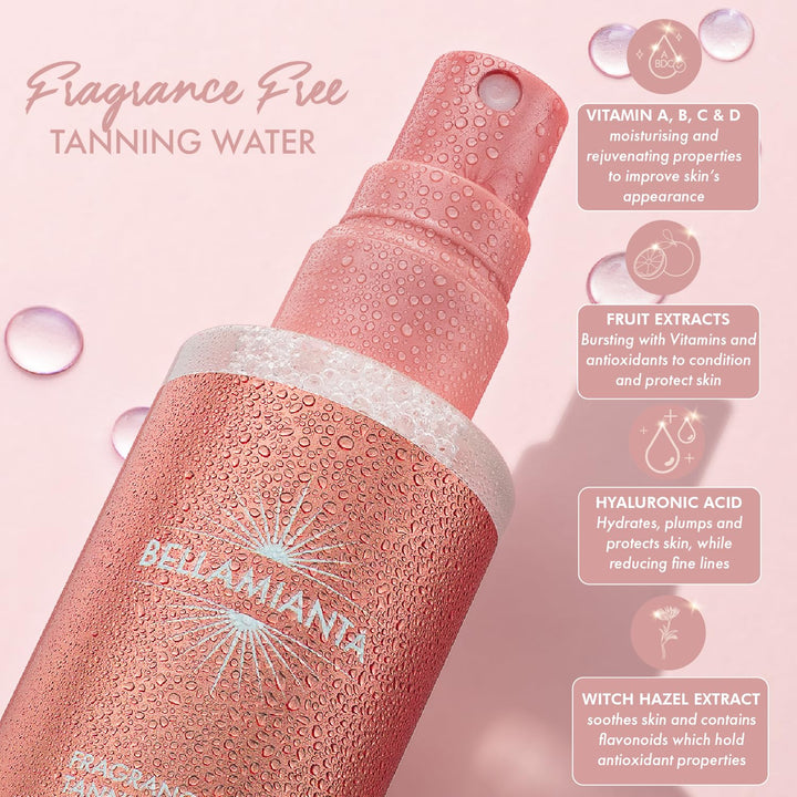 Bellamianta - Fragrance Free Tanning Water Light 100 ml