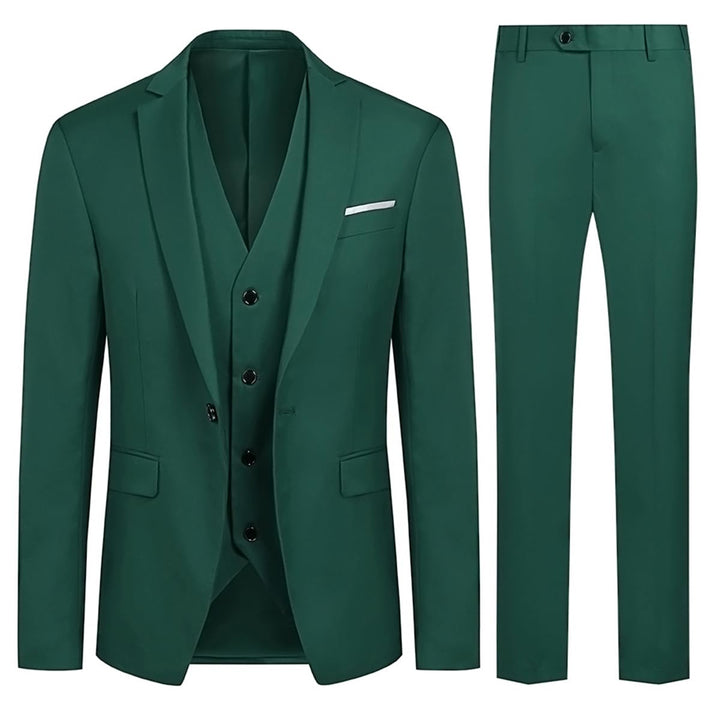 Allthemen Anzug Herren Slim Fit 3 Teilig Anzüge Modern Herrenanzug 3-Teilig Sakko Hose Weste für Bus