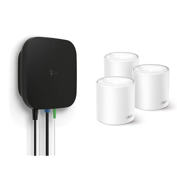 Telekom Glasfaser Modem 2 + TP-Link Deco X50 Wi-Fi 6 Mesh WLAN Set(3 Pack), AX3000 Dualband Router &