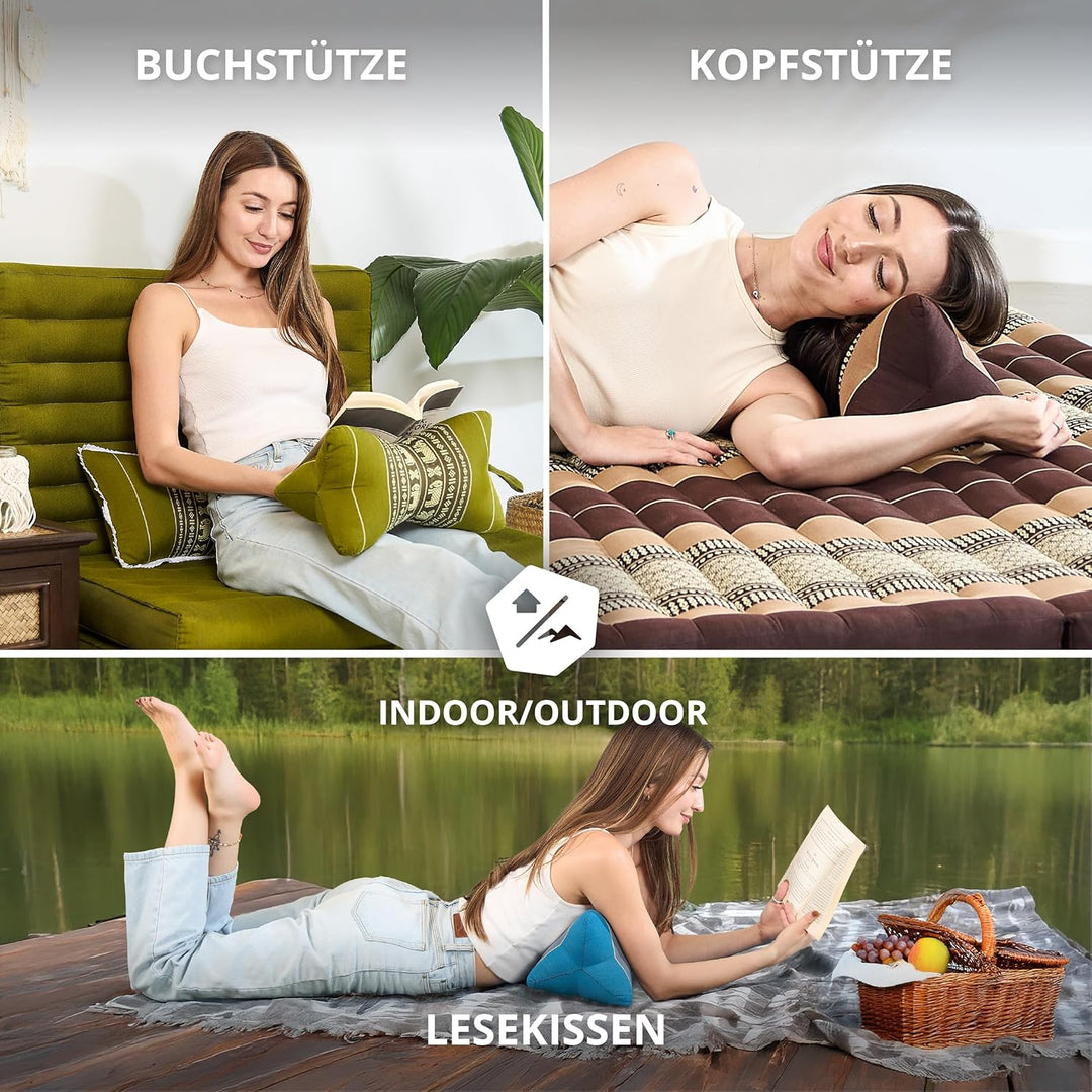 livasia Nackenstützkissen Knochenkissen - Ø 15x32cm - Nackenkissen Knochenform, Sofakissen, Lesekiss