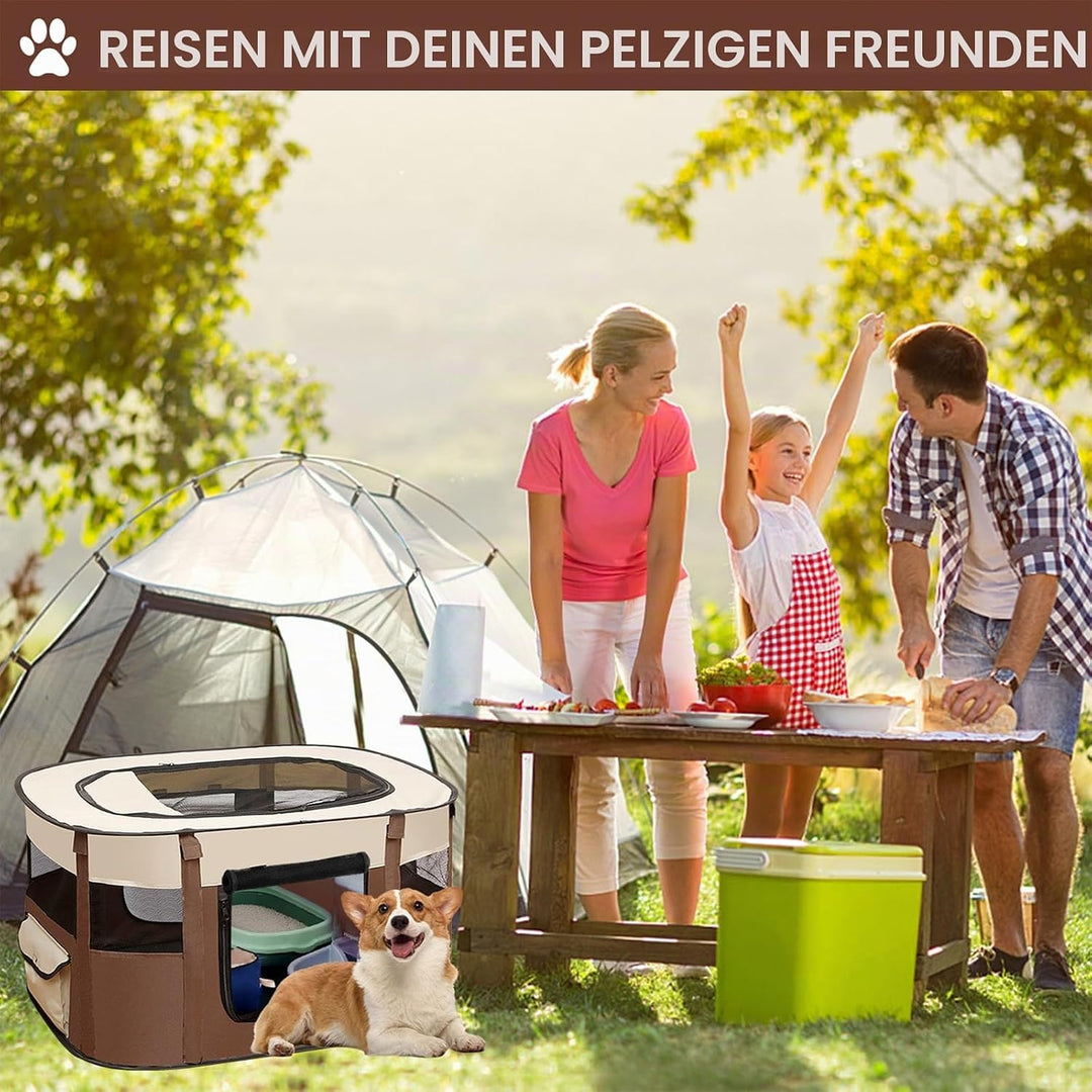 Faltbarer Hundezäune, Welpenlaufstall Tierlaufstall, Tragbar Laufstall für Welpen, Welpenlaufstall f