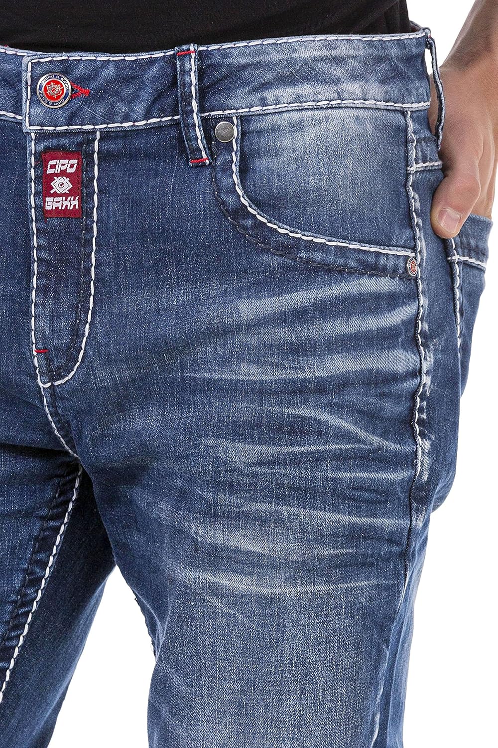 Cipo & Baxx Herren Regular Fit Jeanshose Denim Pants Jeans Hose 29W / 32L Cd704-b, 29W / 32L Cd704-b