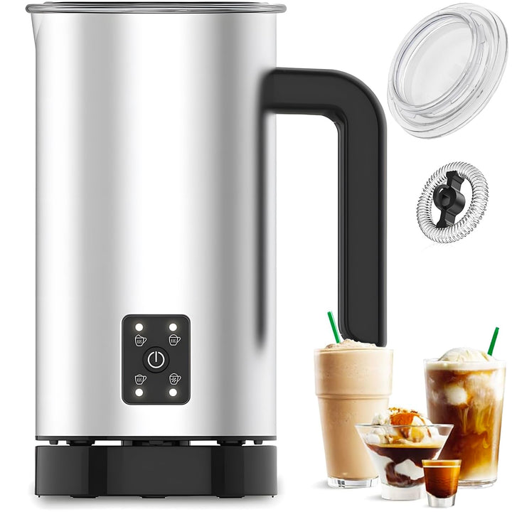 Avilia Elektrischer Milchaufschäumer mit Cappuccino-Funktion, leise 550 W, antihaftbeschichtet, abne