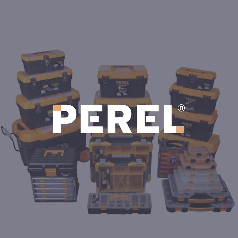 Perel OM22M Werkzeugkoffer mit Metallverschlüssen, 56 cm