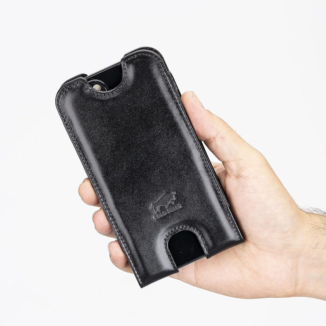 Solo Pelle Lederhülle für das iPhone 12 Mini + 13 Mini bis 5,4 Zoll Case Leder Hülle Ledertasche aus