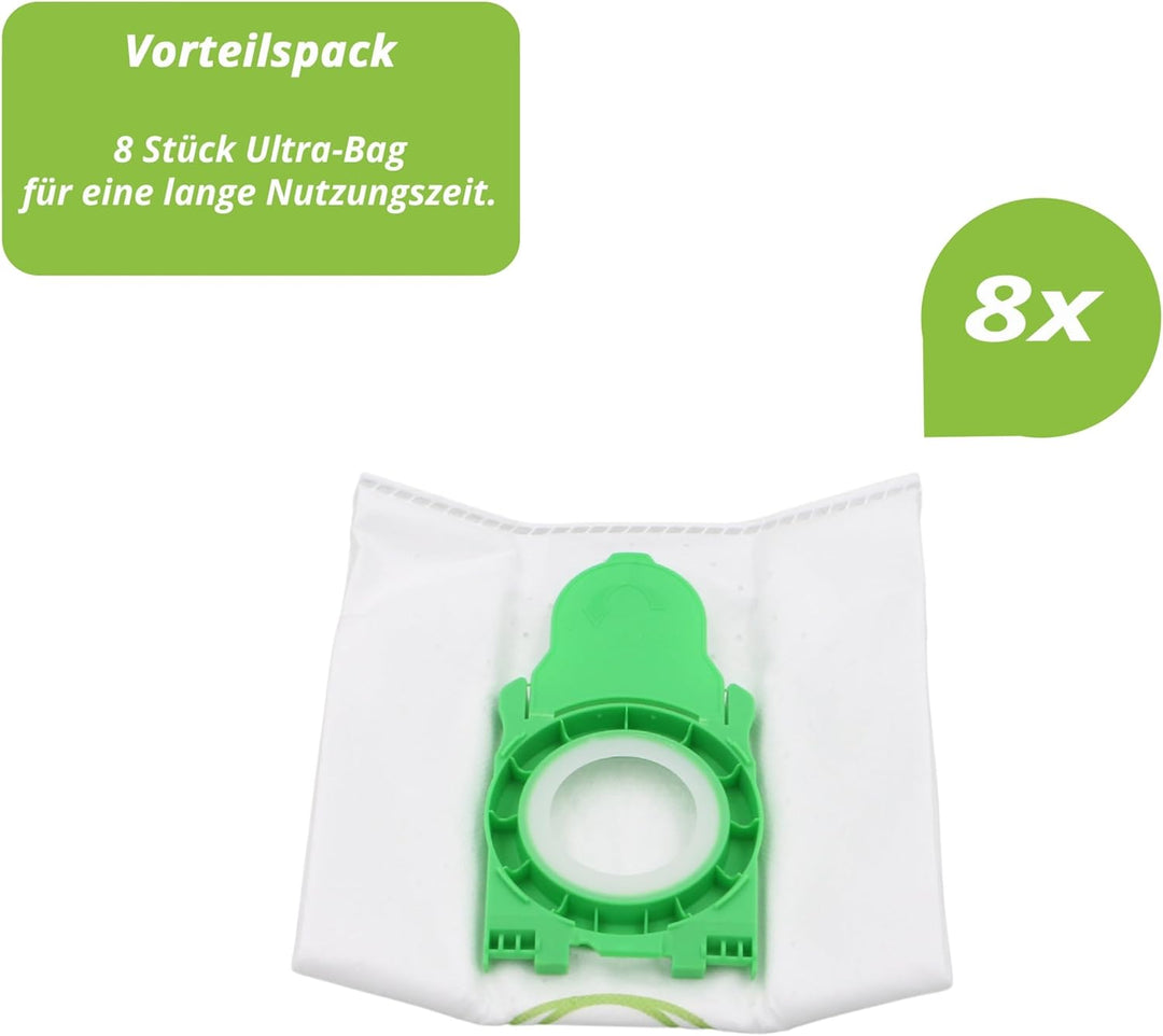 8 original Sebo Staubsaugerbeutel für Sebo Airbelt E1 und E3 alle Modelle (8300ER) E-serie, E-serie