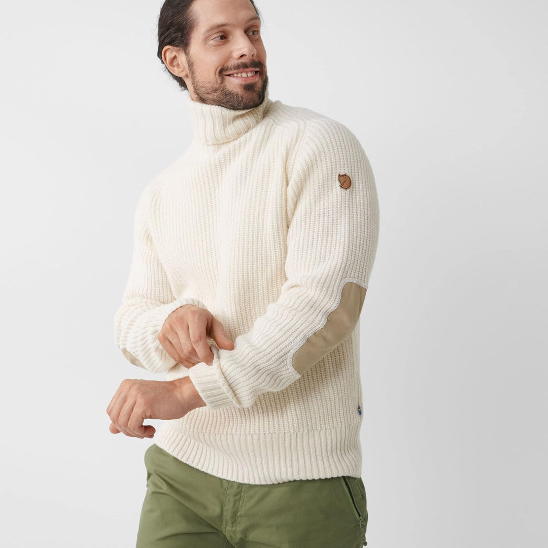 Fjäll Räven Herren Övik Roller Neck Sweater M Sweatshirt S Chalk White, S Chalk White