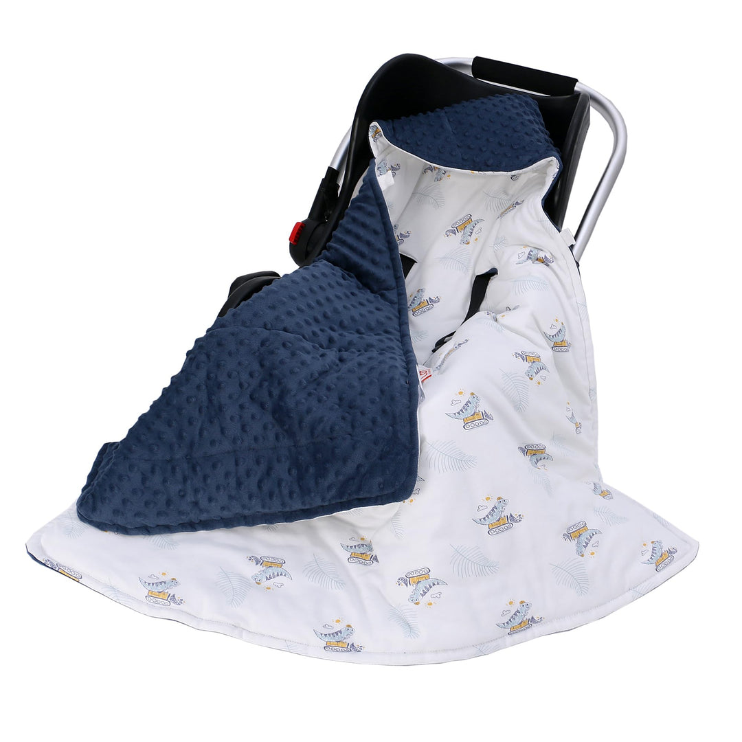 LAT Baby Einschlagdecke Babyschale - Decke Kinderwagen 90x90cm 100% Baumwolle Universal Babydecke Do