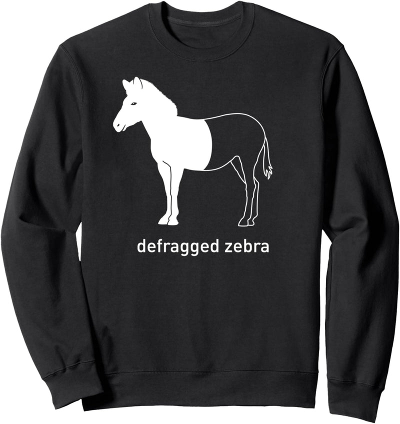 Defragged Zebra IT Admin Gamer Computer Informatik Geek Sweatshirt