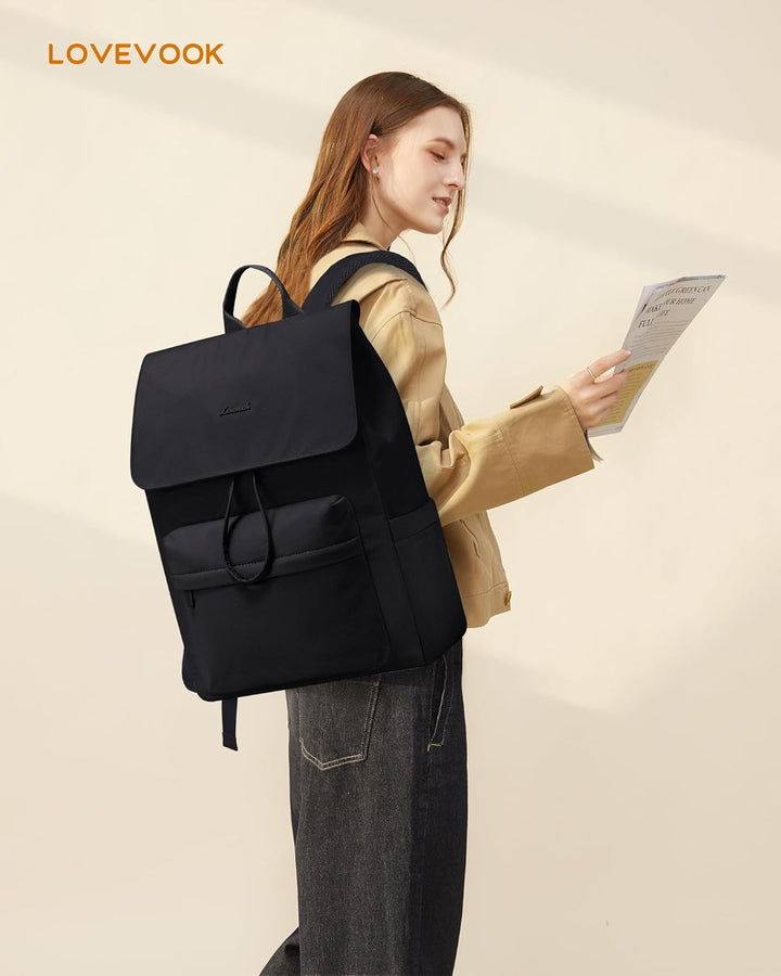 LOVEVOOK Rucksack Damen, Leichter Schulrucksack Teenager mit Laptopfach, 17.3 Zoll School Backpack W