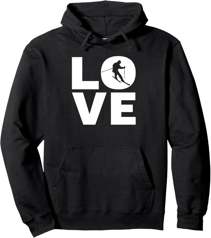 Love Ski - Ich Liebe Skifahren - Skifahrer Geschenk Pullover Hoodie
