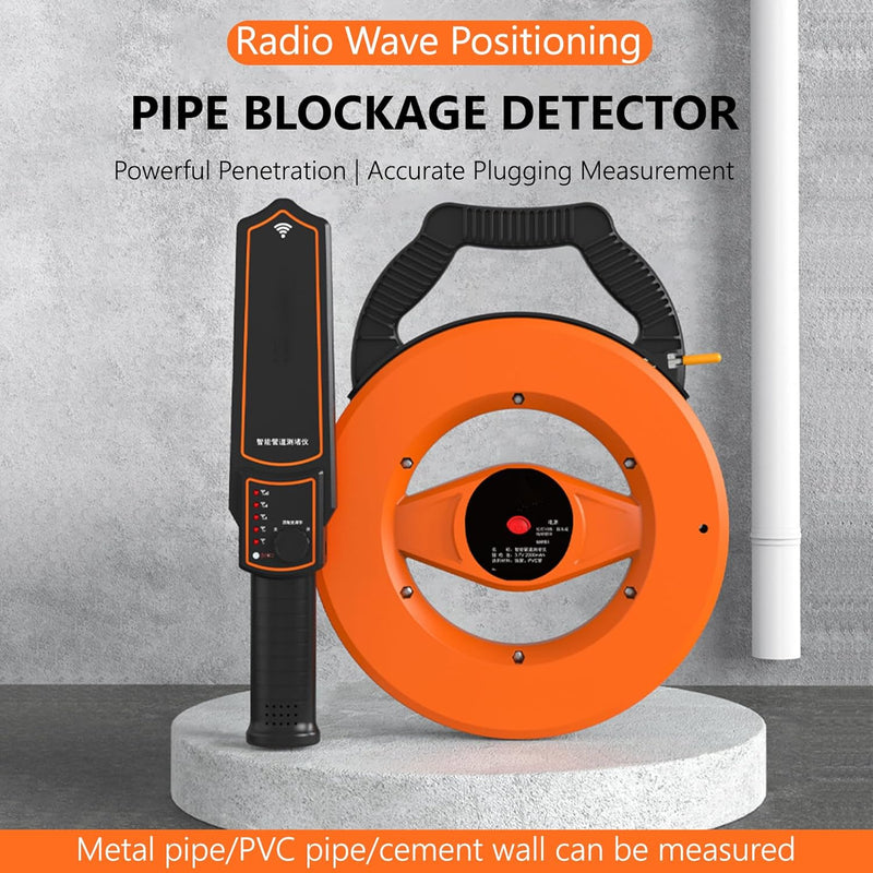 Rohrverstopfungsdetektor, Wasserrohr-Ortungsgerät, 20 M/65 Fuss Pipeline-Detektor für PVC-Metall, Un