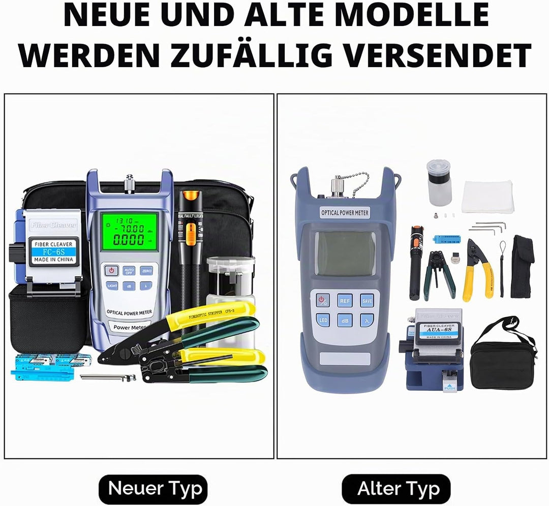 Fiber Termination Kit Fiber Tool Kit, Fiber Cold Connection Set mit optischem Leistungsmesser, Fiber