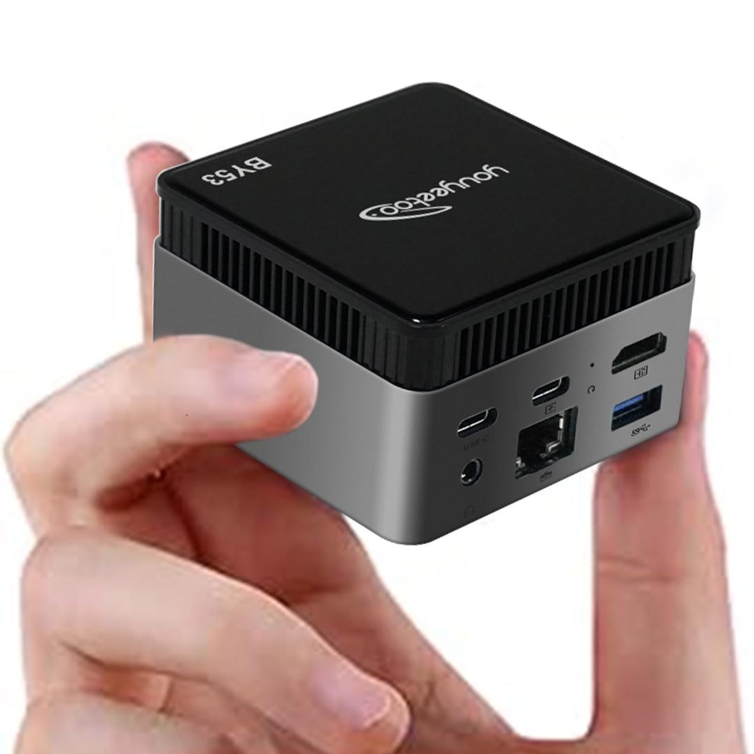 WayPonDEV BY53 Twin Lake N150 Mini Computer, Windows 11 Mini PC, LPDDR5 RAM mit Unterstützung für Zw