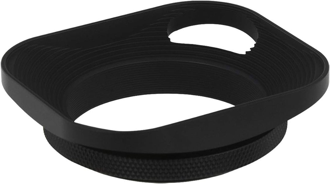 Haoge LH-E2P 49mm Metall Rechteckig Einschrauben Aushöhlen Sonnenblende Gegenlichtblende mit Kappe f