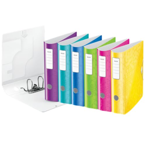 5 Stk. LEITZ Ordner Active WOW, 180 Grad, 80 mm, farbig sortiert