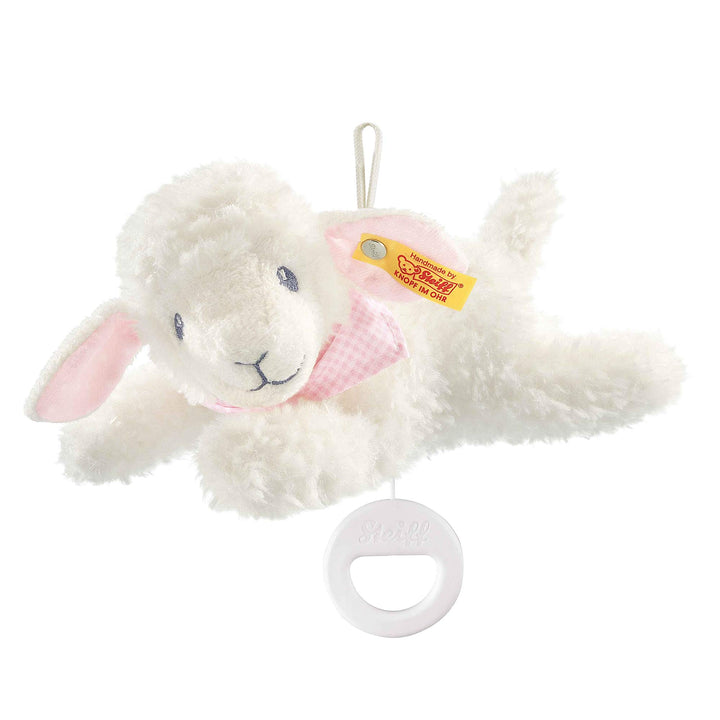Steiff 239649 Träum-süss-Lamm Spieluhr Plüschtier, Mehrfarbig, Medium, 25 cm, 25 cm