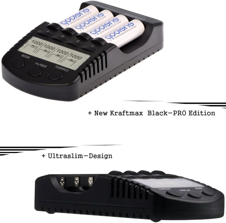 Kraftmax BC-4000 Pro + 8X XX PRO AA Panasonic Eneloop Akkus in Box 3: BC-4000 Pro inkl. 8 Eneloop PR