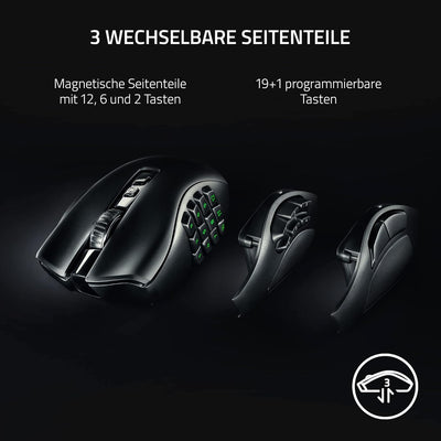 Razer Naga V2 Pro - Kabellose MMO-Gaming-Maus (HyperScroll Pro Rad, Anpassungsfähigkeit und Kontroll