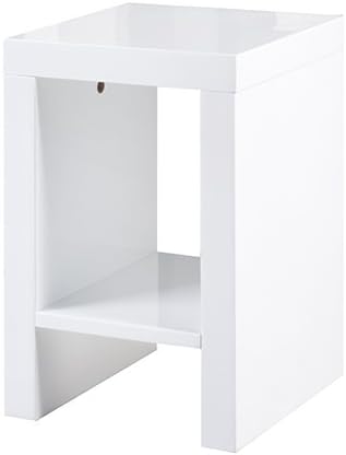Phönix 178802WE Mainau Blumenständer mit Ablagefach, 40 cm, weiss 40 cm Weiss, 40 cm Weiss
