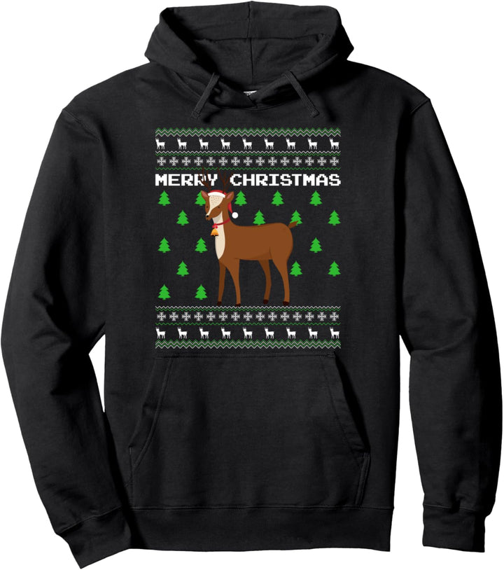 Rentier Ugly Christmas Weihnachten Christmas Wichtel Pullover Hoodie